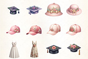 Graduation Cap ClipArt,Graduation Go, an Illustration by CrexoraLab (Thumbnail 3 of 5)
