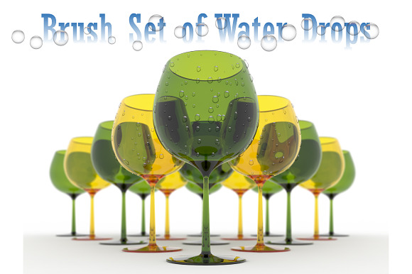 Brushes of water droplets (Ai) preview 5