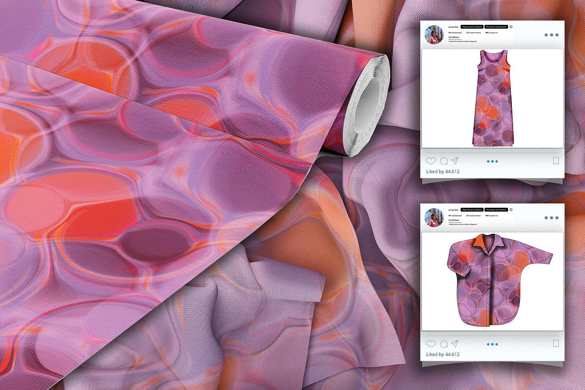Flowing Fluidity: Set of Patterns, a Decorative Illustration by EireenBel (Photo 6 of 13)