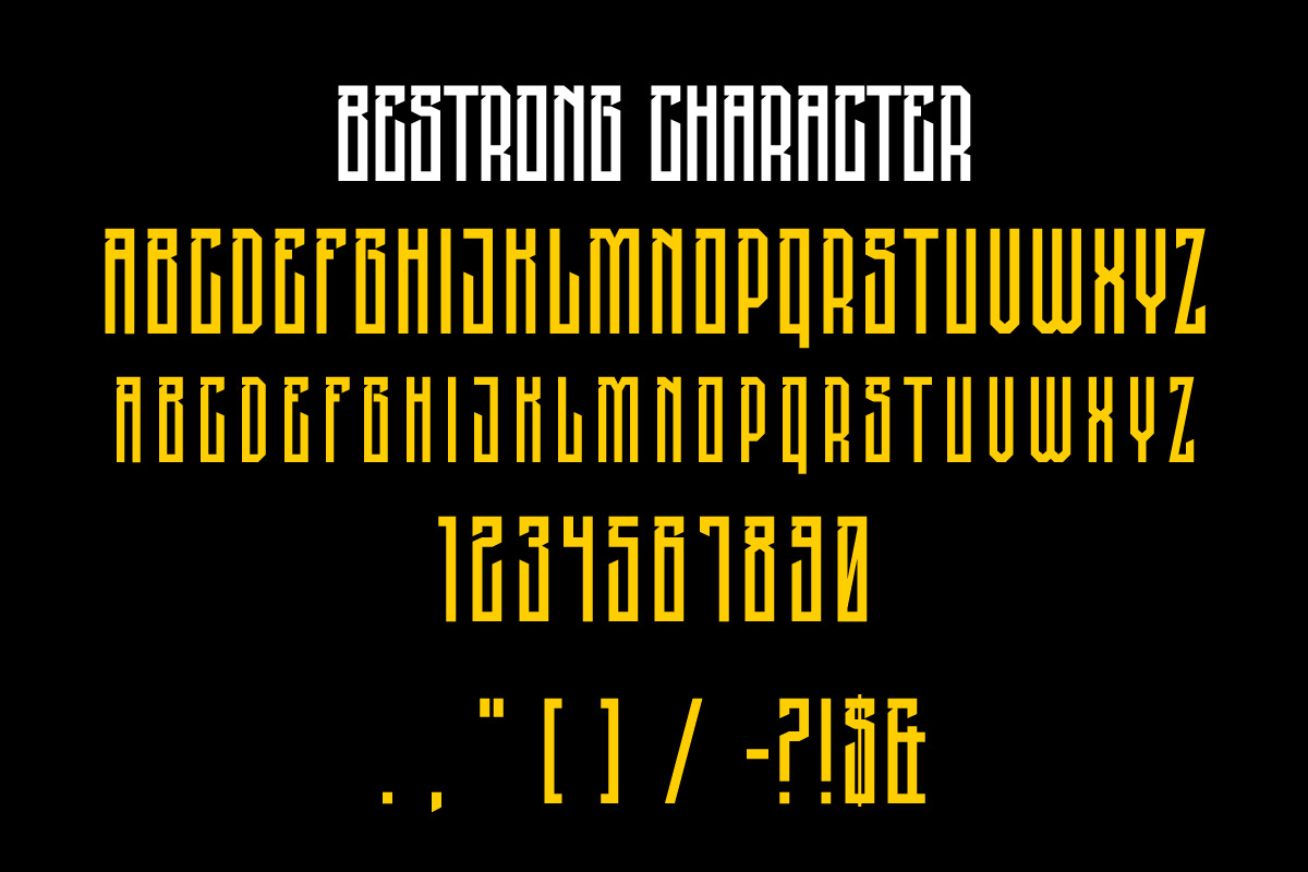 Bestrong Esports Display Font, a Sans Serif Font by IHDSTD (Photo 5 of 5)