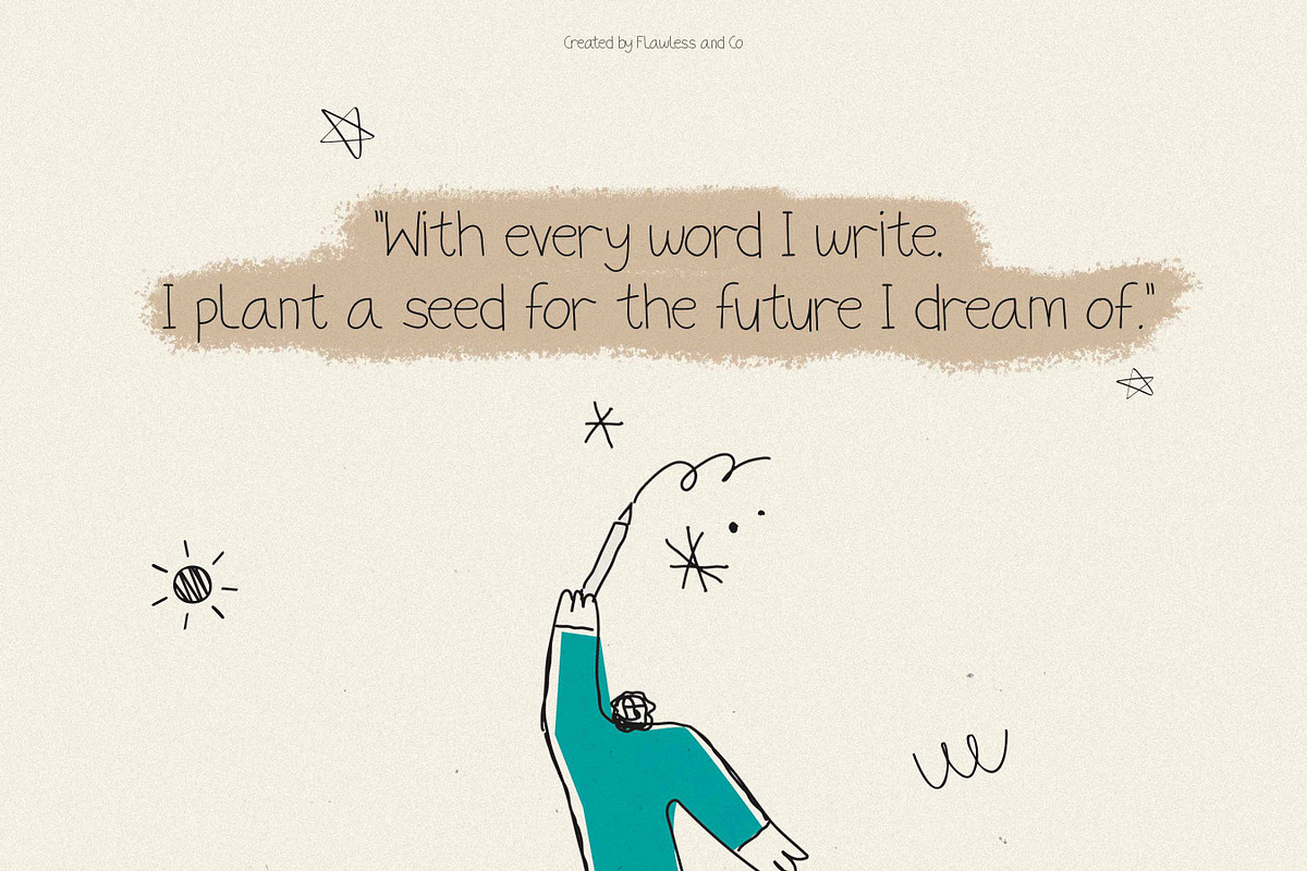 The Qundies – Handwritten Font, a Handwritten Font by Flawless And Co (Photo 6 of 10)