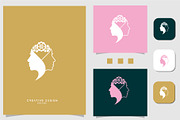 Beauty face logo with flower, a Branding & Logo Template by art_creater (Thumbnail 1 of 2)