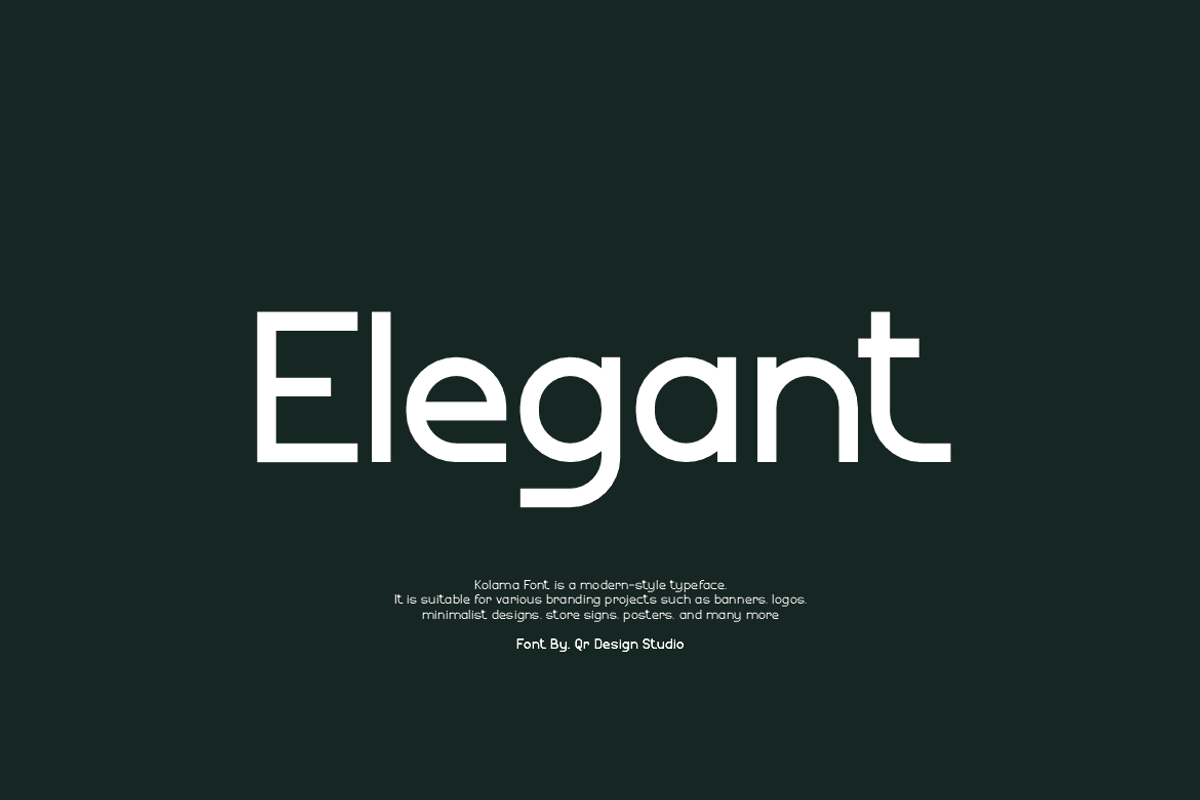 Kolama - Modern Clean Font, a Sans Serif Font by QR Design Studio (Photo 3 of 8)