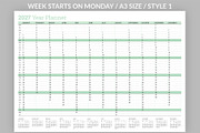 Year Planner 2027 (YP025-27-R), a Stationery Template by mikhailmorosin (Thumbnail 2 of 5)