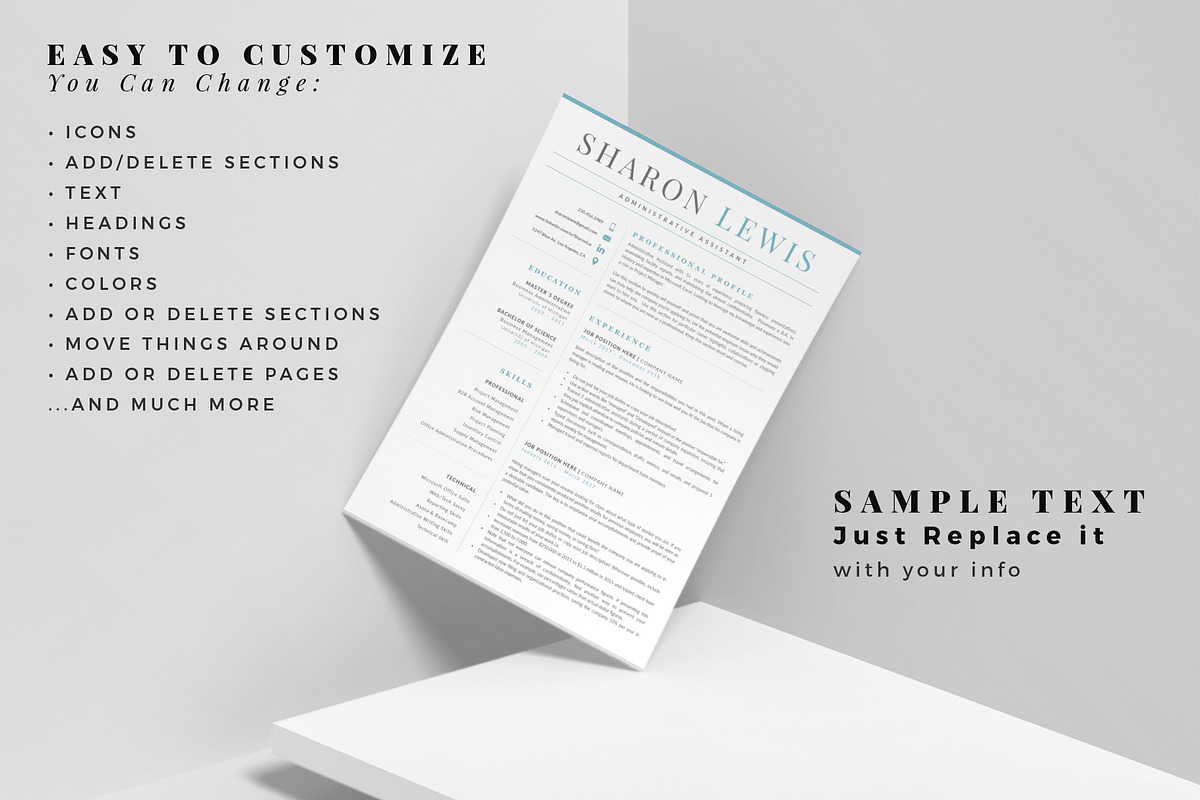 Professional Resume Format Example, a Resume Template by HIRED Design Studio (Photo 8 of 18)
