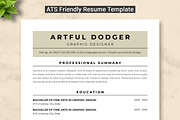 Graphic Designer Resume Template, a Resume Template by ResumeInventor (Thumbnail 1 of 9)