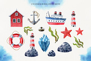 Northern Sea Watercolor Set, an Animal Illustration by Natalia Fedorova (Thumbnail 3 of 16)