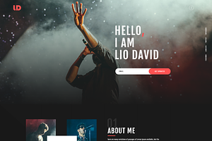 Personal Website For Singer