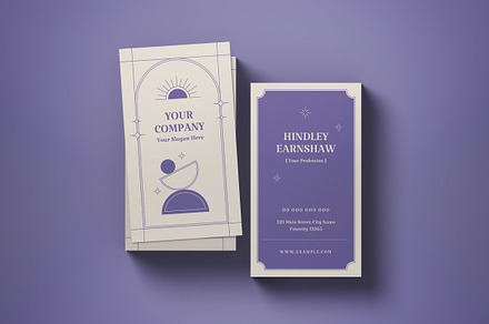 Aesthetic Portrait Business Cards, a Business Card Template by graphicook