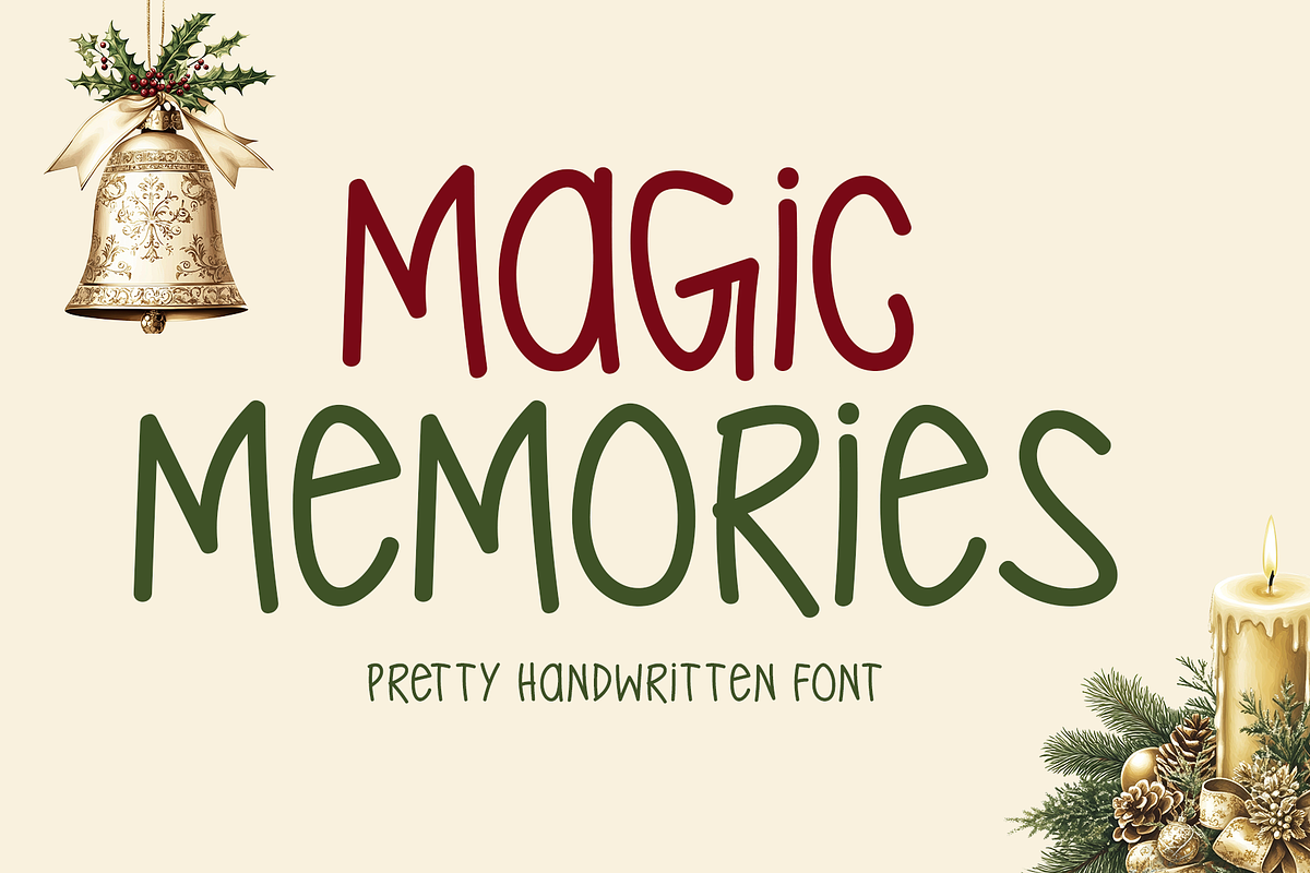 Magic Memories Typeface, a Handwritten Font by Seemly Fonts (Photo 1 of 6)