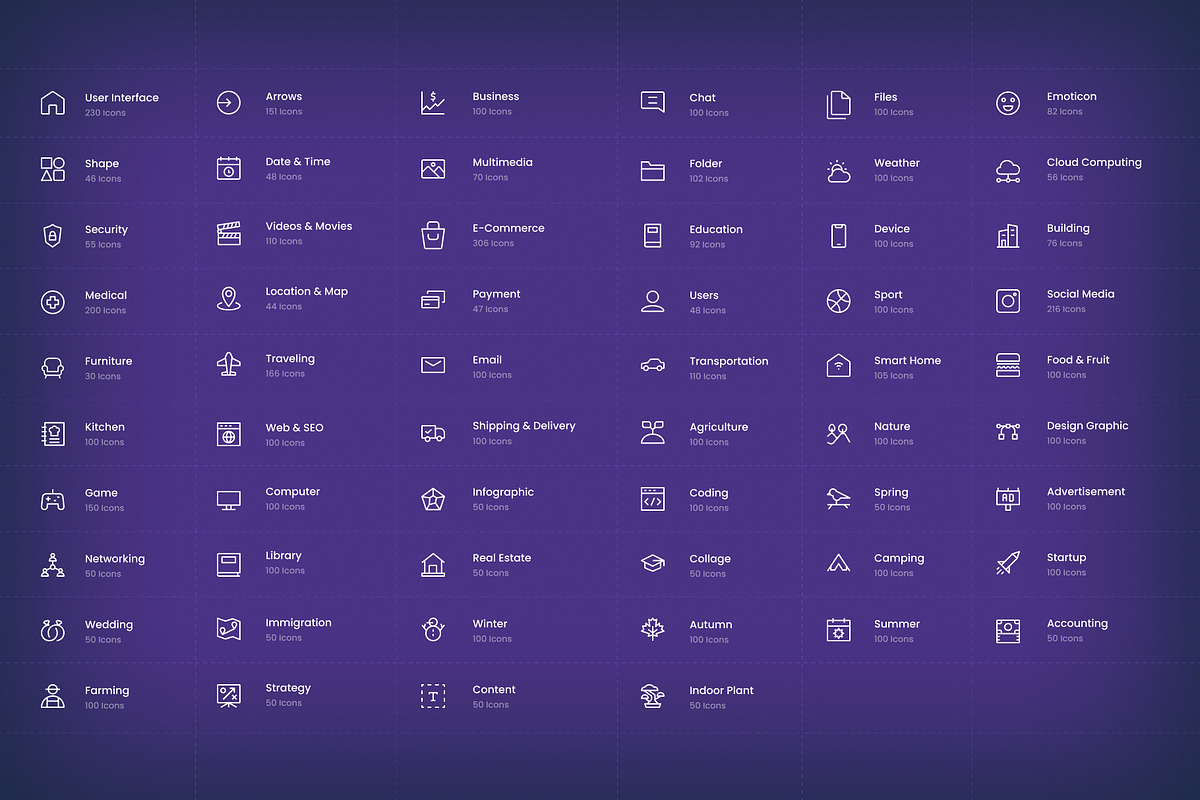 Iconia Pro — 32,000+ Icon in 6 Style, an Icon by Kawalan Studio (Photo 4 of 13)