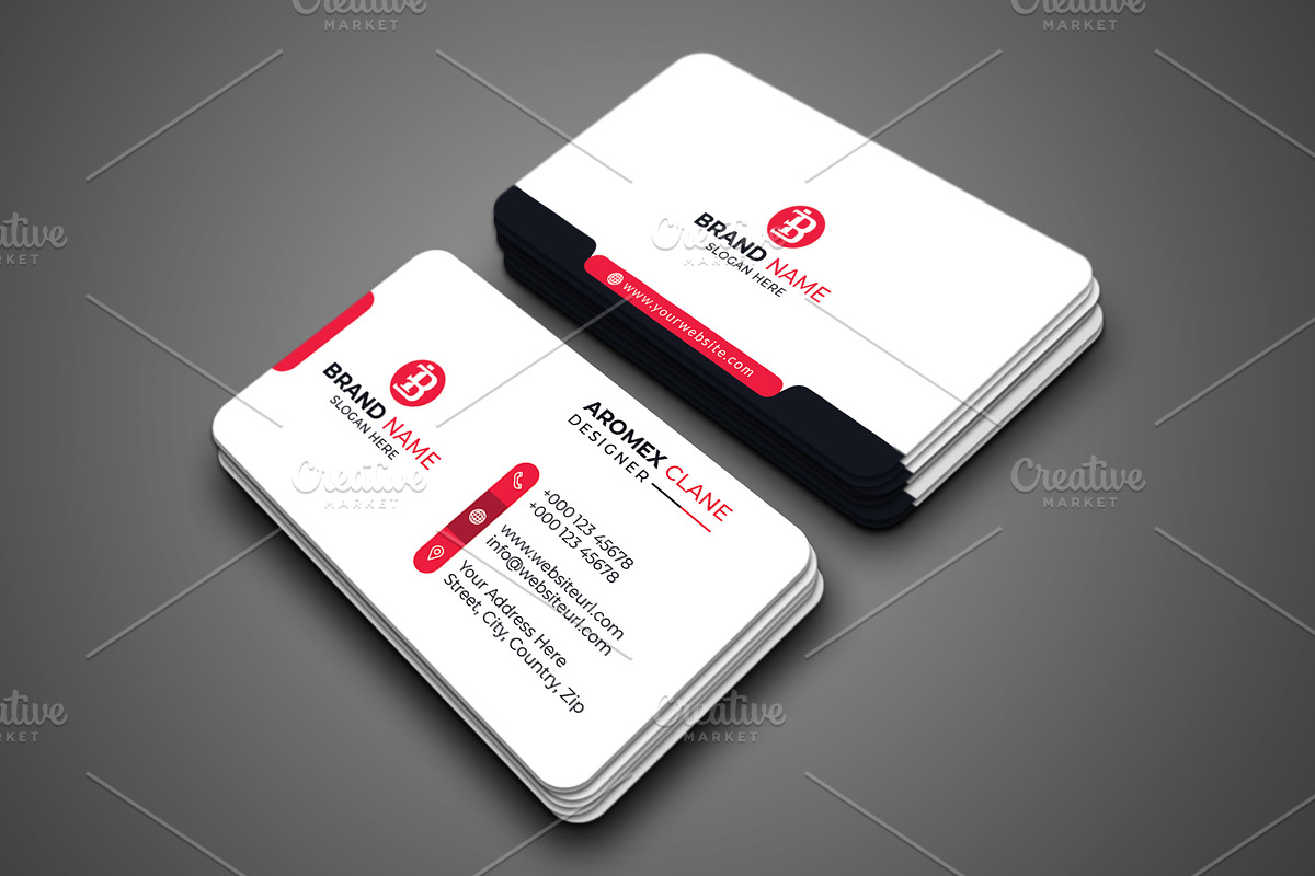 Corporate Business Card Template, a Business Card Template by saifulbranding (Photo 1 of 4)