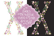 Garden Party Floral Alphabet Vectors, an Illustration by Amanda Ilkov (Thumbnail 3 of 5)