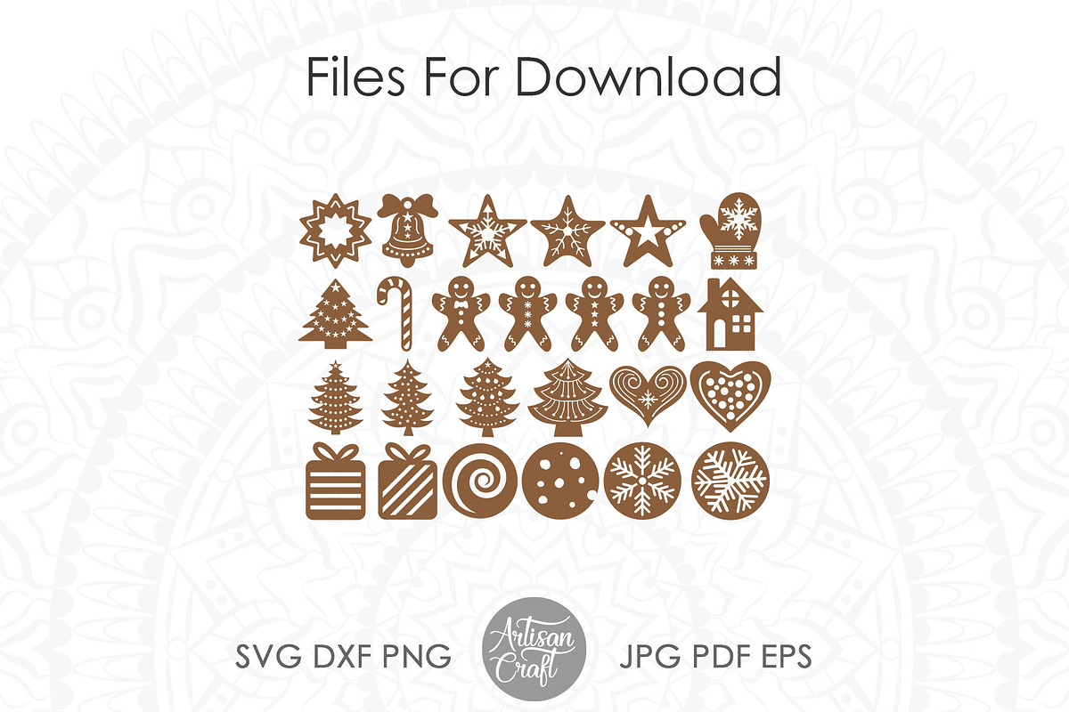 Christmas cookie SVG, gingerbread, an Illustration by Artisan Craft (Photo 3 of 3)