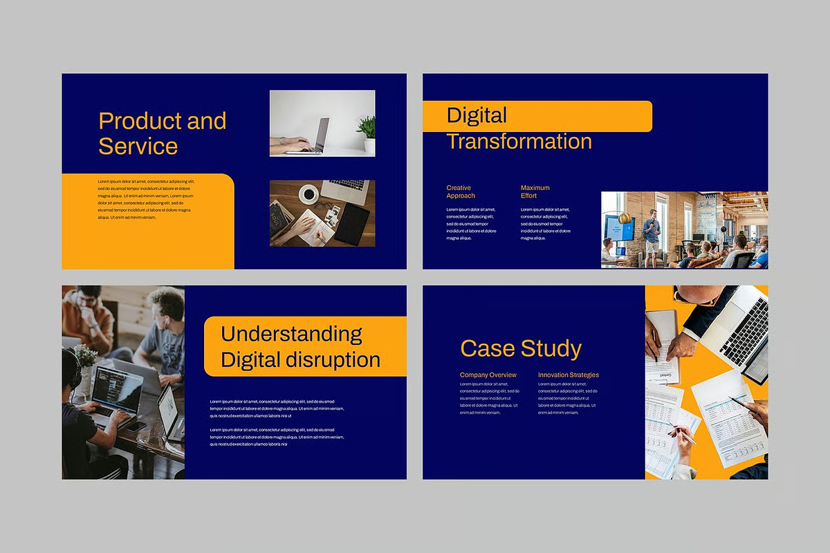 Dark Business Plan Keynote Templates, a Presentation Template by Fit-tee (Photo 4 of 4)