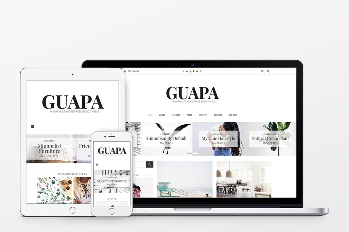 Minimal WordPress Blog Theme Guapa, a WordPress Template by Trendy Themes (Photo 3 of 3)