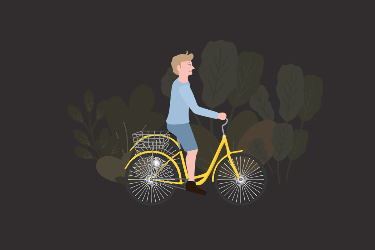 Bike / bicycle vector set, an Illustration by land art (Photo 12 of 20)