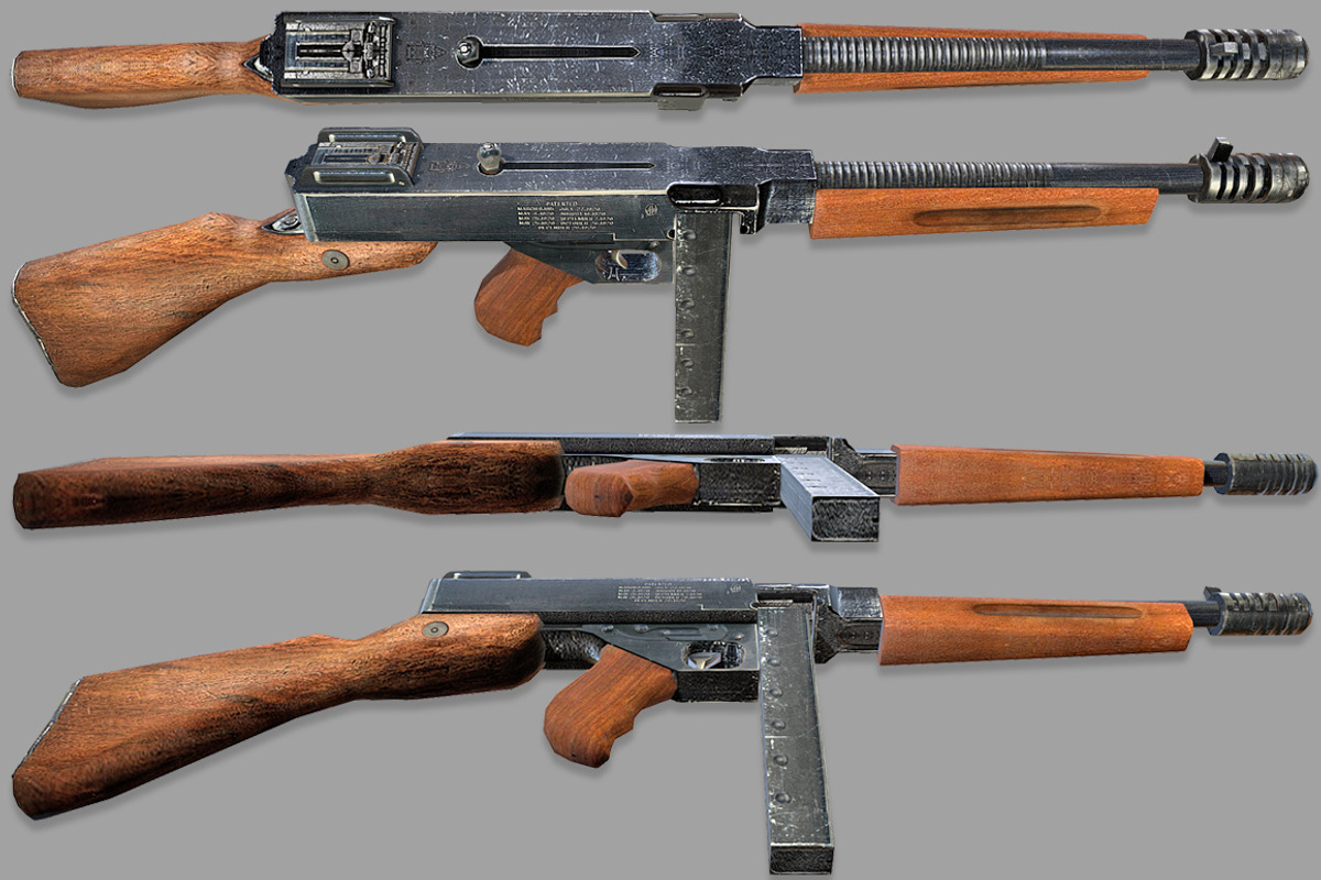 Thompson Submachine Gun, an Object 3D Model by Beatheart Creative Studio (Photo 4 of 7)