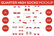 Quarter Ankle Socks - Template, an Apparel Mockup by Mark Anthony Media (Thumbnail 1 of 4)