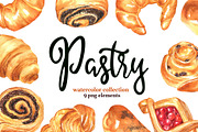 Watercolor pastry collection, an Illustration by Blowballmay (Thumbnail 1 of 2)