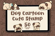 Dog Cartoon Cute Stamp, a Brushes & More by Pixel Picasso Studio (Thumbnail 1 of 10)
