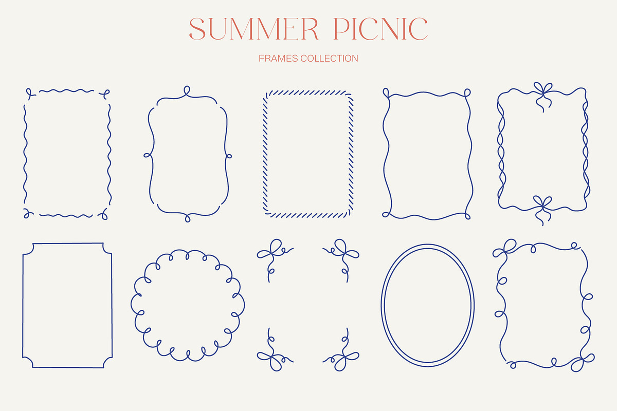 Summer Picnic Elements - Doodle Art, an Illustration by Moonberry_Studio (Photo 10 of 14)
