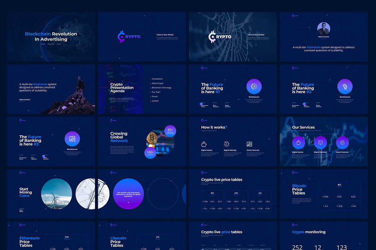 CRYPTO Powerpoint Template, a Presentation Template by ShapeSlide