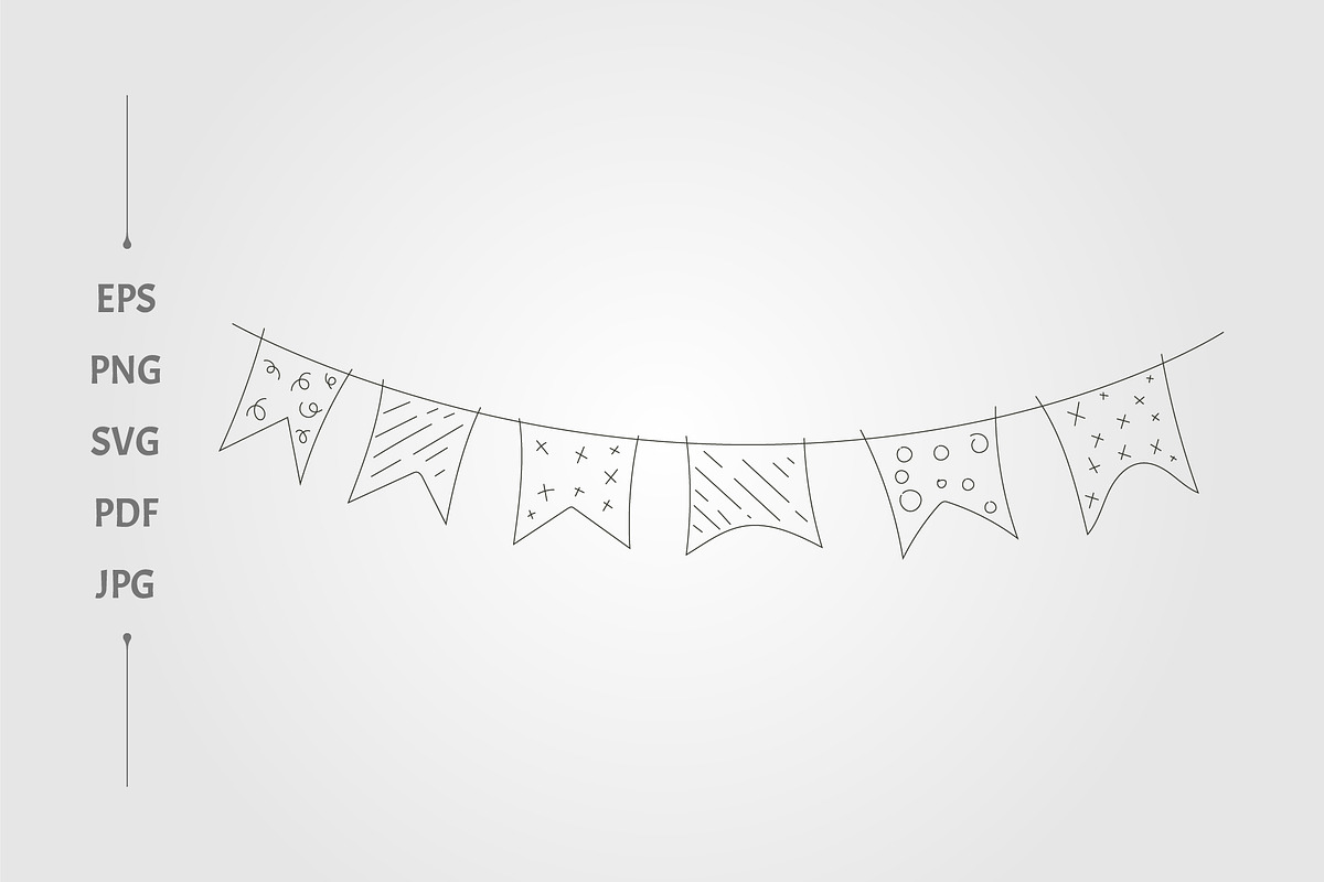 party bunting flags carniva, a Background Graphic by lawoel (Photo 2 of 3)