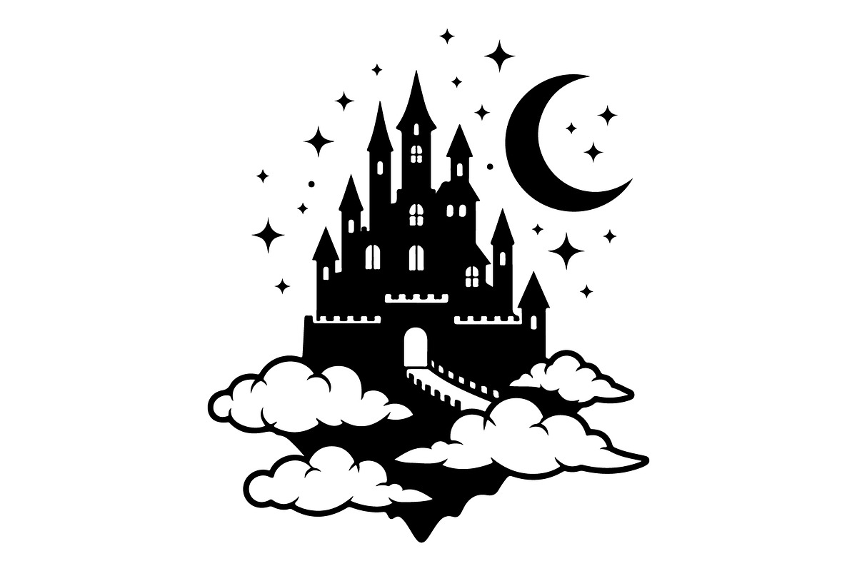 Fantasy Castle Cloud Moon Bundle, an Object Illustration by Gaye Art (Photo 23 of 30)
