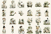Whimsical Cottagecore Clipart Set, an Illustration by DreamCafeArt (Thumbnail 2 of 6)