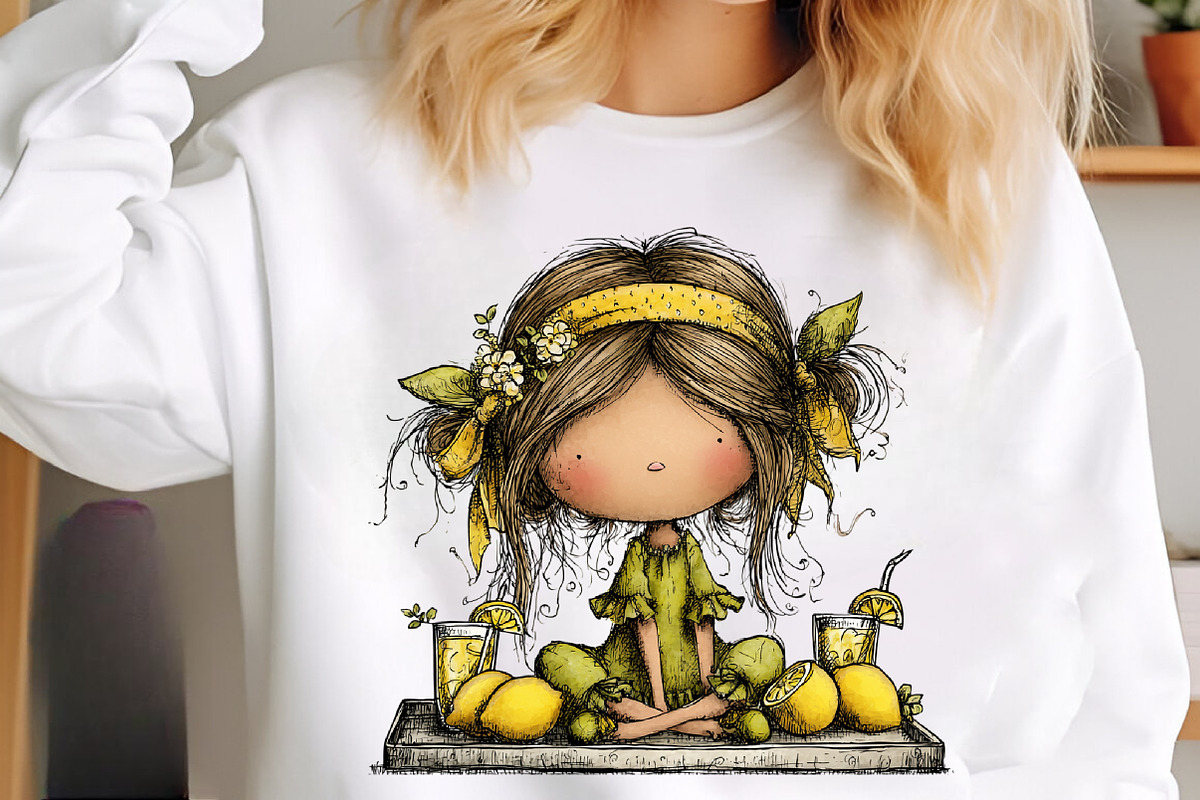 Whimsical Lemon Girls Png Clipart, an Illustration by SinaCreation (Photo 4 of 9)
