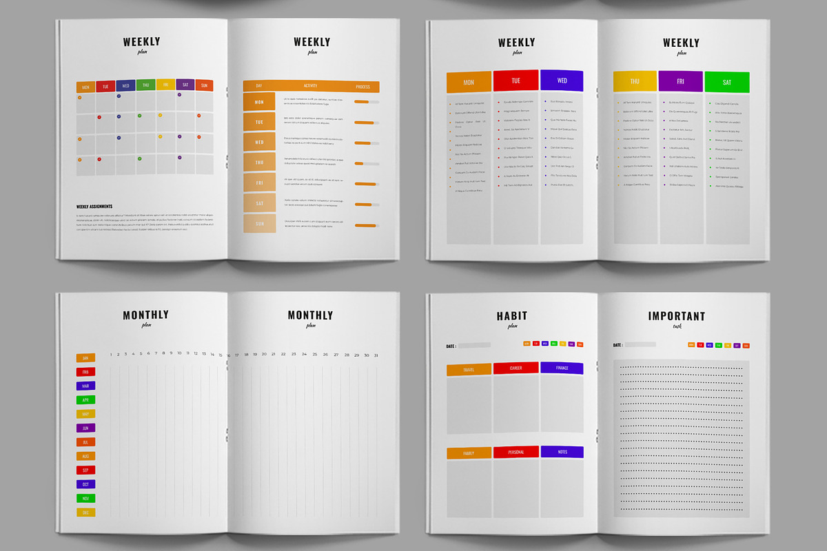 Daily Planner 2024 Template, a Stationery Template by ContestDesign (Photo 3 of 3)