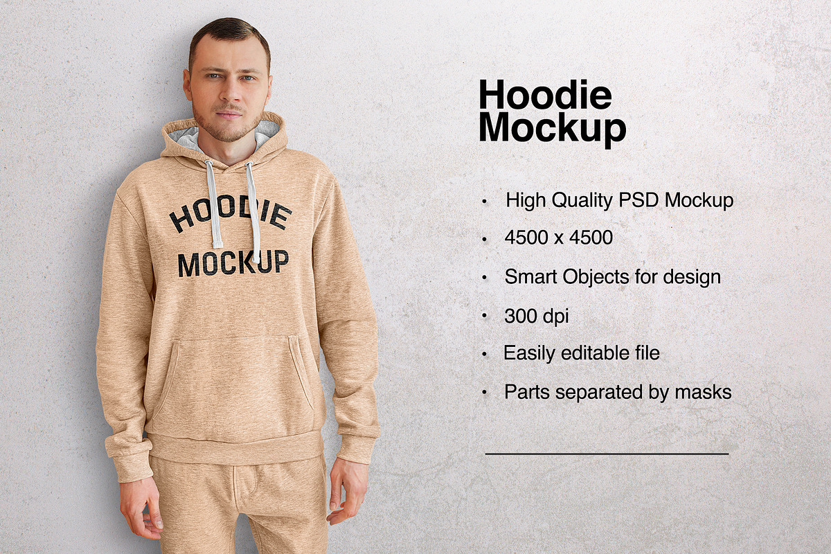 Man in a Hoodie Mockup, a Hoody Mockup by AG Mockups (Photo 1 of 6)