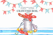 Seafood, Crawfish Boil, a Food Illustration by JennyColorArt (Thumbnail 1 of 10)