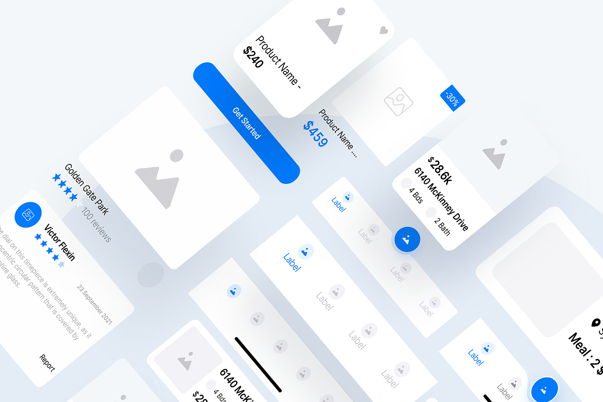 Multi-concept App Wireframe UX Kit, a Wireframe Template by Ofspace Digital Agency (Photo 3 of 6)