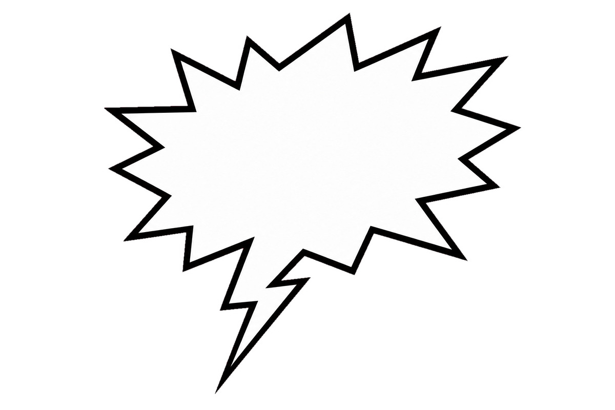 Comic speech bubble outline with, an Object Illustration by ZinetroN (Photo 1 of 3)