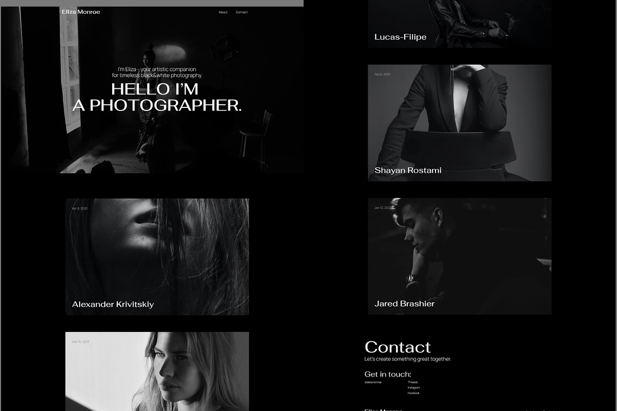 Photographer's Portfolio Framer, a Websites & App Template by DmitriyBuzhdelyov (Photo 3 of 7)