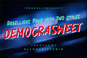 Democrasweet Font, a Script Font by Allouse Studio