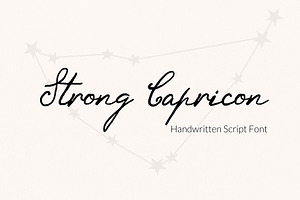 Strong Capricorn Vintage Script Font, a Script Font by LABFcreations