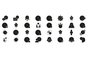 Clock And Time Management Icons, a Solid Icon by Gentle Studio