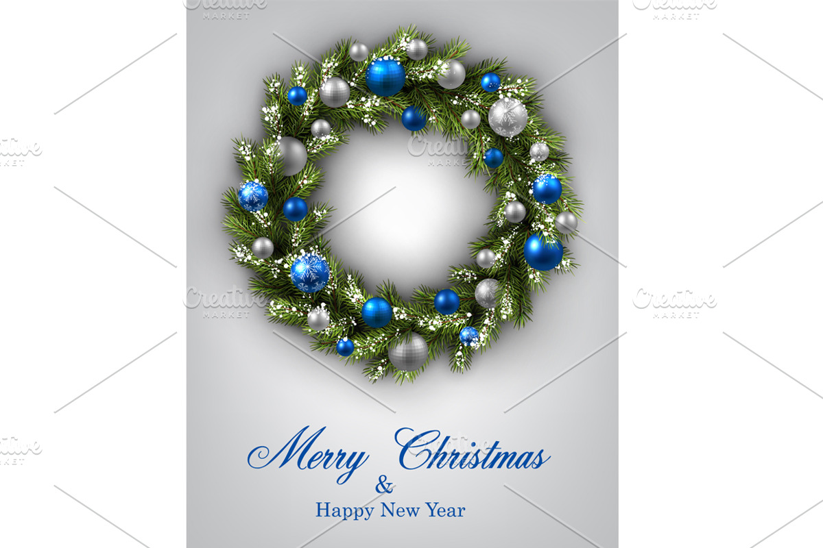 Big blue Christmas and New Year set, a Decorative Illustration by Vjom (Photo 10 of 21)