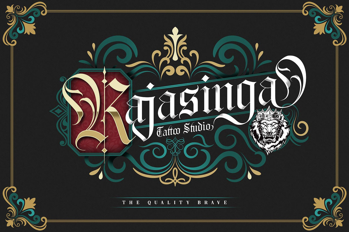 The Quality Brave Typeface, a Blackletter Font by alit design (Photo 2 of 17)