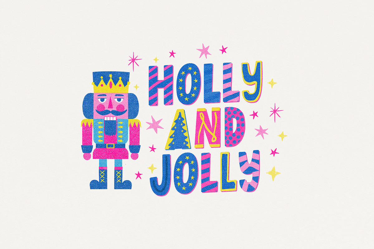 Club Merry Layered Font, a Sans Serif Font by Nicky Laatz (Photo 6 of 12)