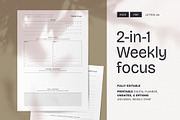 Weekly Focus Planner, a Stationery Template by PickMimi (Thumbnail 1 of 4)