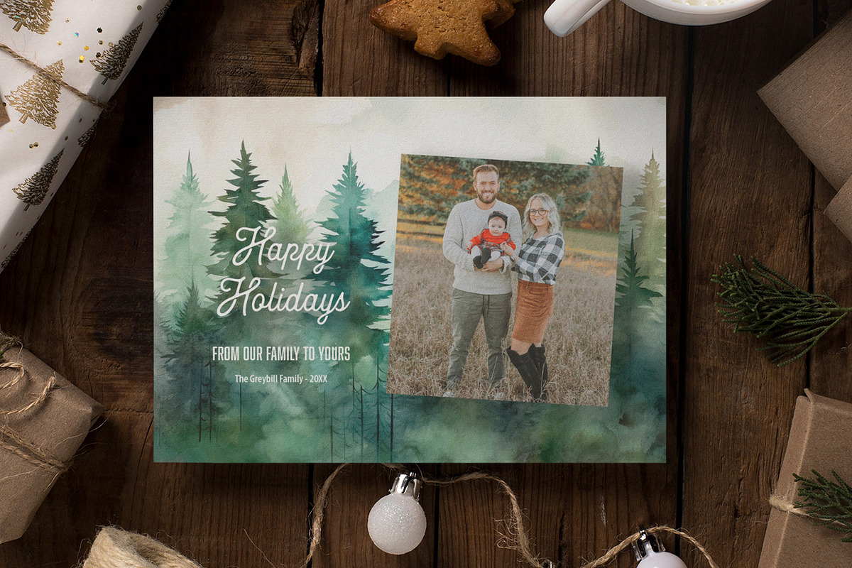 Photoshop Holiday Card, a Card Template by By Stephanie Design (Photo 1 of 3)