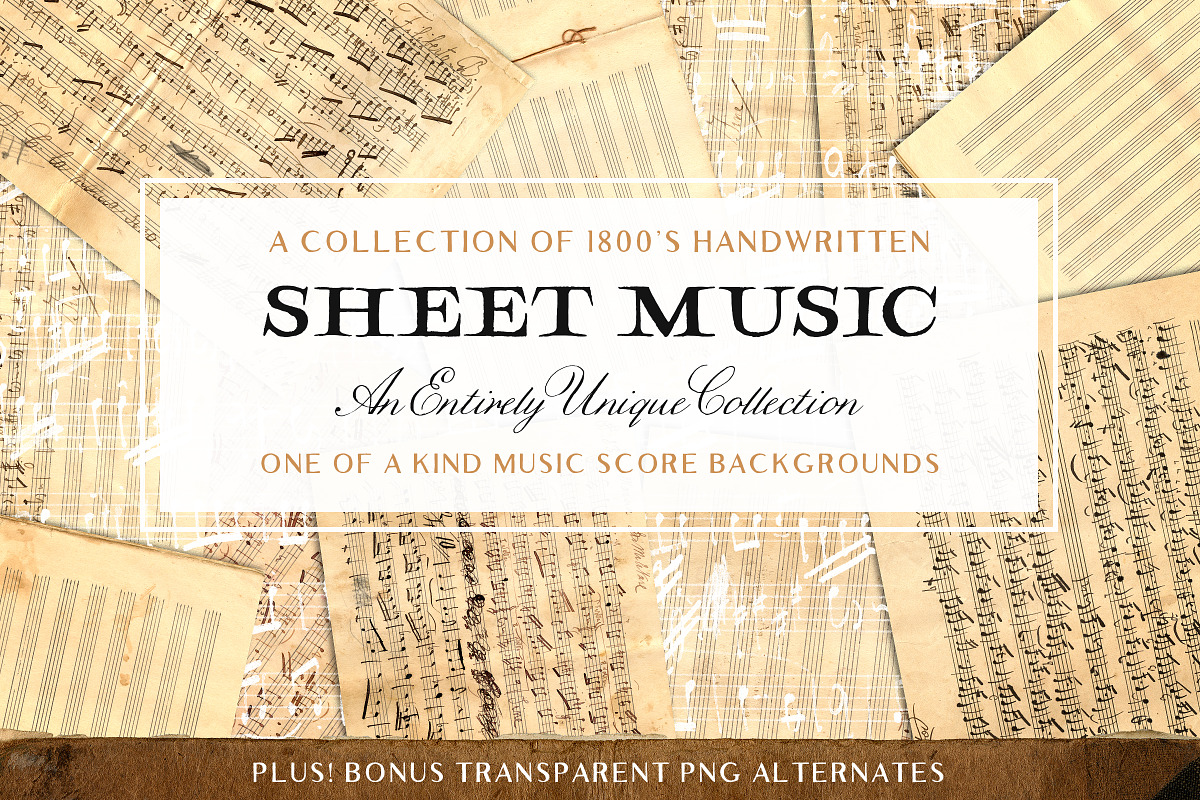 Vintage Sheet Music Textures, a Texture Graphic by Century Library (Photo 1 of 5)