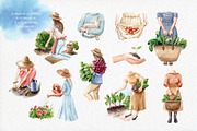 Girls and Gardening, an Animal Illustration by Natalia Fedorova (Thumbnail 2 of 6)