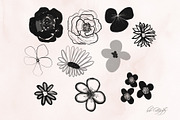 Flowers & Leaves Procreate Stamps, a Brush Add-On by BohoCalligraphy (Thumbnail 7 of 9)