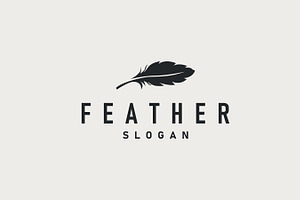 Feather Logo Design Minimalist, a Branding & Logo Template by Maylianaw28