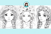 Black and White Line Art Portraits, a Graphic by Cute Little Workshop (Thumbnail 3 of 4)